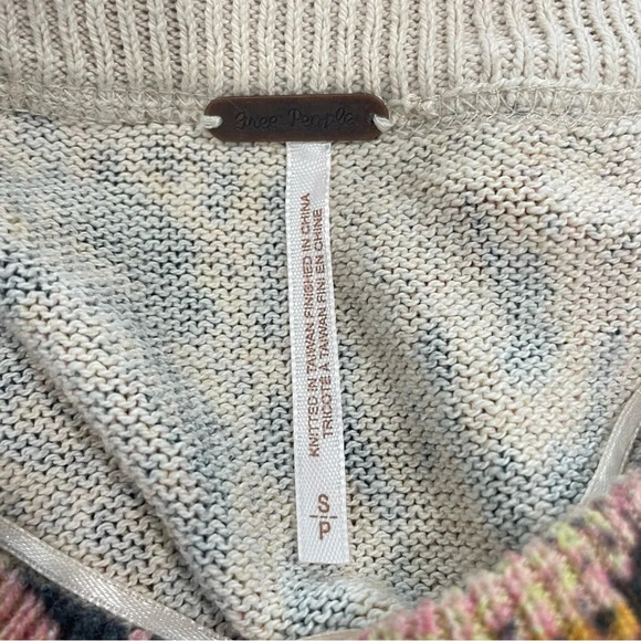 Free People Cosmos Graphic Python Oversized Pullover Small - Picture 12 of 14